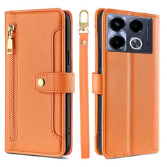 Sheep Texture Cross-body Zipper Wallet Leather Phone Case