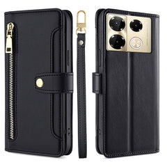 Sheep Texture Cross-body Zipper Wallet Leather Phone Case, For Infinix Note 40 Pro 4G, For Infinix Note 40 Pro 5G, For Infinix Note 40 4G, For Infinix Hot 40i, For Infinix GT 10 Pro 5G