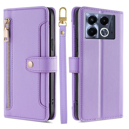 Sheep Texture Cross-body Zipper Wallet Leather Phone Case, For Infinix Hot 50 4G, For Infinix Hot 50 5G, For Infinix Zero 40 4G, For Infinix Note 40 5G