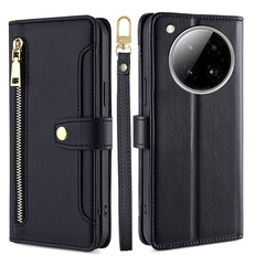 Sheep Texture Cross-body Zipper Wallet Leather Phone Case