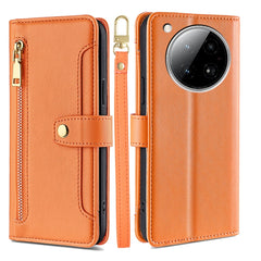 Sheep Texture Cross-body Zipper Wallet Leather Phone Case