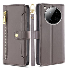 Sheep Texture Cross-body Zipper Wallet Leather Phone Case