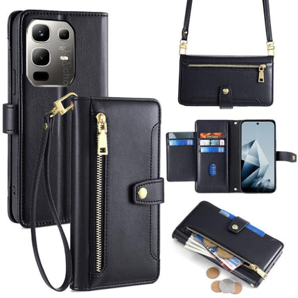 Sheep Texture Cross-body Zipper Wallet Leather Phone Case, For Infinix Note 50x 5G, For Infinix Note 50 Pro+ 5G, For Infinix Note 50 4G, For Infinix Hot 50i 4G