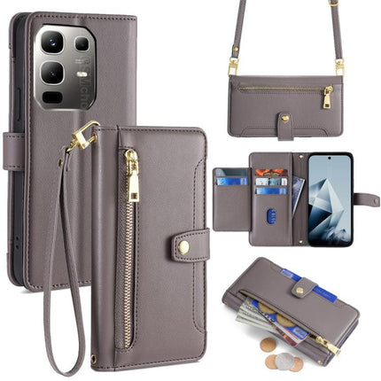 Sheep Texture Cross-body Zipper Wallet Leather Phone Case, For Infinix Note 50x 5G, For Infinix Note 50 Pro+ 5G, For Infinix Note 50 4G, For Infinix Hot 50i 4G