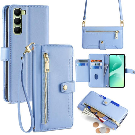 Sheep Texture Cross-body Zipper Wallet Leather Phone Case, For Infinix Hot 60 5G, For Infinix Hot 60 Pro+ 4G, For Infinix Hot 60 Pro 4G, For Infinix Smart 10 4G