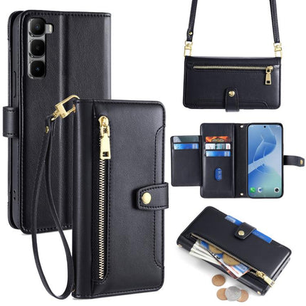 Sheep Texture Cross-body Zipper Wallet Leather Phone Case, For Infinix Hot 60 Pro+ 4G, For Infinix Hot 60 Pro 4G, For Infinix Smart 10 4G, For Infinix Note 50s 5G