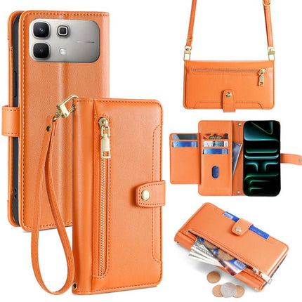 Sheep Texture Cross-body Zipper Wallet Leather Phone Case, For Infinix Note Edge 5G, For Infinix Smart 20 4G, For Infinix Note 60 5G, For Infinix Hot 60 5G