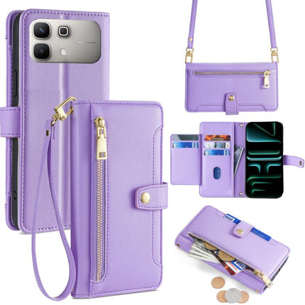 Sheep Texture Cross-body Zipper Wallet Leather Phone Case, For Infinix Note Edge 5G, For Infinix Smart 20 4G, For Infinix Note 60 5G, For Infinix Hot 60 5G