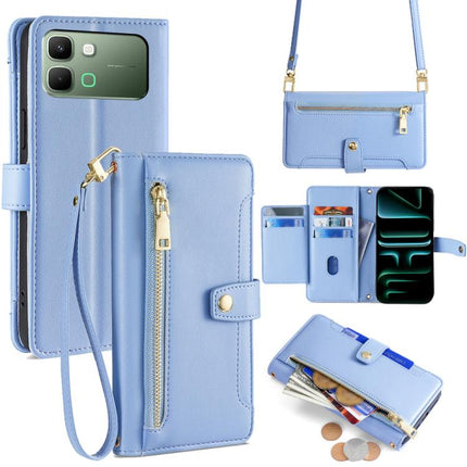 Sheep Texture Cross-body Zipper Wallet Leather Phone Case, For Infinix Note Edge 5G, For Infinix Smart 20 4G, For Infinix Note 60 5G, For Infinix Hot 60 5G