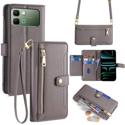 Sheep Texture Cross-body Zipper Wallet Leather Phone Case, For Infinix Note Edge 5G, For Infinix Smart 20 4G, For Infinix Note 60 5G, For Infinix Hot 60 5G