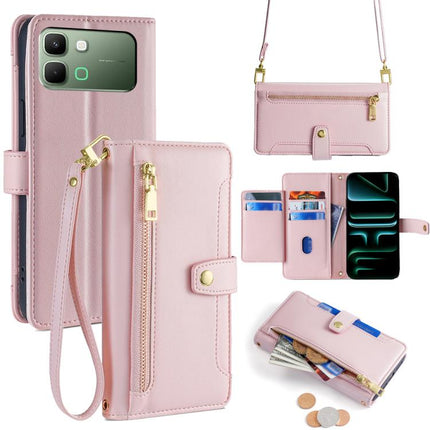 Sheep Texture Cross-body Zipper Wallet Leather Phone Case, For Infinix Note Edge 5G, For Infinix Smart 20 4G, For Infinix Note 60 5G, For Infinix Hot 60 5G
