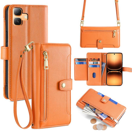 Sheep Texture Cross-body Zipper Wallet Leather Phone Case, For Infinix Note Edge 5G, For Infinix Smart 20 4G, For Infinix Note 60 5G, For Infinix Hot 60 5G