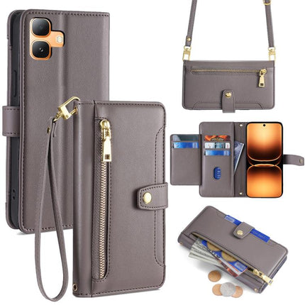 Sheep Texture Cross-body Zipper Wallet Leather Phone Case, For Infinix Note Edge 5G, For Infinix Smart 20 4G, For Infinix Note 60 5G, For Infinix Hot 60 5G