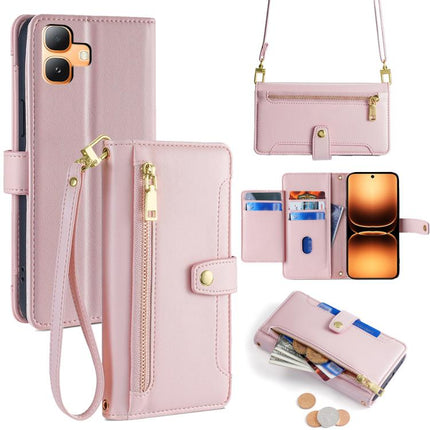 Sheep Texture Cross-body Zipper Wallet Leather Phone Case, For Infinix Note Edge 5G, For Infinix Smart 20 4G, For Infinix Note 60 5G, For Infinix Hot 60 5G