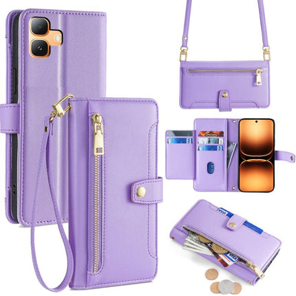 Sheep Texture Cross-body Zipper Wallet Leather Phone Case, For Infinix Note Edge 5G, For Infinix Smart 20 4G, For Infinix Note 60 5G, For Infinix Hot 60 5G