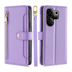 Sheep Texture Cross-body Zipper Wallet Leather Phone Case, For Tecno Pova Neo 3, For Tecno Camon 20 Premier 5G, For Tecno Camon 20 Pro 5G, For Tecno Camon 20 Pro 4G