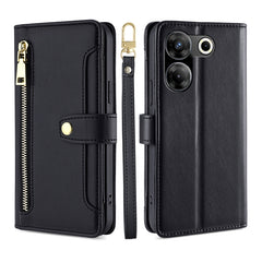 Sheep Texture Cross-body Zipper Wallet Leather Phone Case