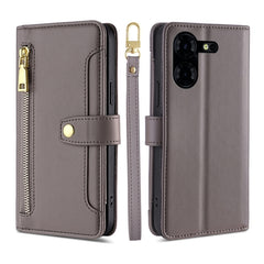 Sheep Texture Cross-body Zipper Wallet Leather Phone Case, For Tecno Spark Go 2024, For Tecno Pova 5 Pro, For Tecno Pova Neo 3, For Tecno Camon 20 Premier 5G, For Tecno Camon 20 Pro 5G