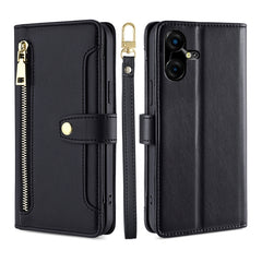 Sheep Texture Cross-body Zipper Wallet Leather Phone Case, For Tecno Spark Go 2024, For Tecno Pova 5 Pro, For Tecno Pova Neo 3, For Tecno Camon 20 Premier 5G, For Tecno Camon 20 Pro 5G