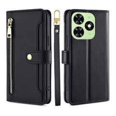 Sheep Texture Cross-body Zipper Wallet Leather Phone Case, For Tecno Spark Go 2024, For Tecno Pova 5 Pro, For Tecno Pova Neo 3, For Tecno Camon 20 Premier 5G, For Tecno Camon 20 Pro 5G