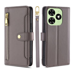 Sheep Texture Cross-body Zipper Wallet Leather Phone Case, For Tecno Spark Go 2024, For Tecno Pova 5 Pro, For Tecno Pova Neo 3, For Tecno Camon 20 Premier 5G, For Tecno Camon 20 Pro 5G