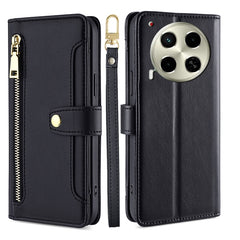 Sheep Texture Cross-body Zipper Wallet Leather Phone Case