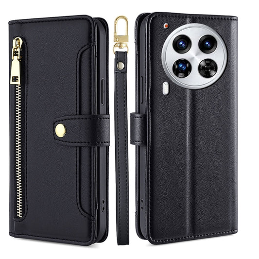 Sheep Texture Cross-body Zipper Wallet Leather Phone Case, For Tecno Camon 30 Premier 5G, For Tecno Camon 30 Pro 5G, For Tecno Camon 30, For Tecno Spark Go 2024, For Tecno Pova 5 Pro