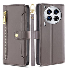 Sheep Texture Cross-body Zipper Wallet Leather Phone Case, For Tecno Spark 30 4G, For Tecno Pova 6 Neo 5G, For Tecno Camon 30 Premier 5G, For Tecno Camon 30 Pro 5G, For Tecno Camon 30
