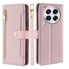 Sheep Texture Cross-body Zipper Wallet Leather Phone Case, For Tecno Spark 30 4G, For Tecno Pova 6 Neo 5G, For Tecno Camon 30 Premier 5G, For Tecno Camon 30 Pro 5G, For Tecno Camon 30