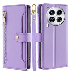 Sheep Texture Cross-body Zipper Wallet Leather Phone Case, For Tecno Spark 30 4G, For Tecno Pova 6 Neo 5G, For Tecno Camon 30 Premier 5G, For Tecno Camon 30 Pro 5G, For Tecno Camon 30