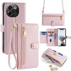 Sheep Texture Cross-body Zipper Wallet Leather Phone Case, For Tecno Spark 30 4G, For Tecno Pova 6 Neo 5G, For Tecno Camon 30 Premier 5G, For Tecno Camon 30 Pro 5G, For Tecno Camon 30