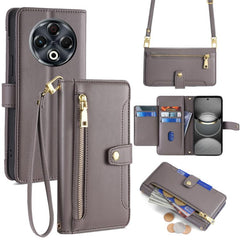 Sheep Texture Cross-body Zipper Wallet Leather Phone Case, For Tecno Spark 30 4G, For Tecno Pova 6 Neo 5G, For Tecno Camon 30 Premier 5G, For Tecno Camon 30 Pro 5G, For Tecno Camon 30