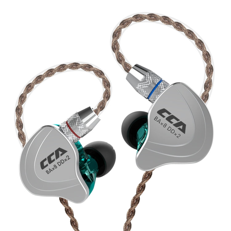 CCA CCA-C10 3.5mm Gold Plated Plug Ten Unit Hybrid Wire-controlled In-ear Earphone, with Mic, without Mic