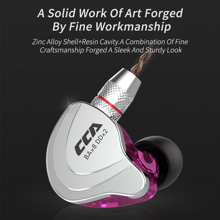 CCA CCA-C10 3.5mm Gold Plated Plug Ten Unit Hybrid Wire-controlled In-ear Earphone, without Mic