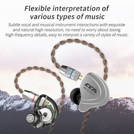 CCA CCA-C10 3.5mm Gold Plated Plug Ten Unit Hybrid Wire-controlled In-ear Earphone, without Mic