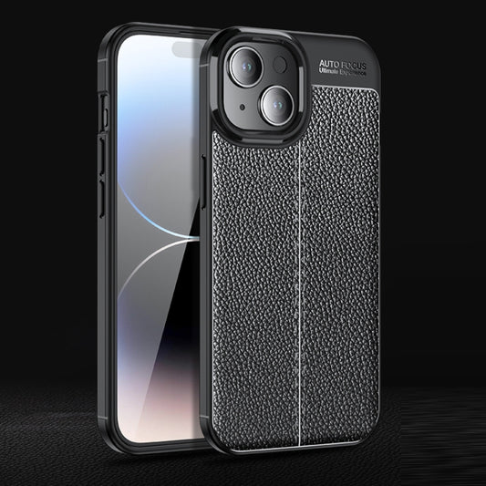 Litchi Texture Shockproof TPU Phone Case, For iPhone 15