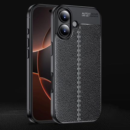 Litchi Texture Shockproof TPU Phone Case, For iPhone 16e / 17e, For iPhone 17 Pro Max, For iPhone 17 Pro, For iPhone 17, For iPhone Air, For iPhone 16 Pro Max, For iPhone 16 Pro, For iPhone 16 Plus, For iPhone 16, For iPhone 15 Pro Max, For iPhone 15 P...