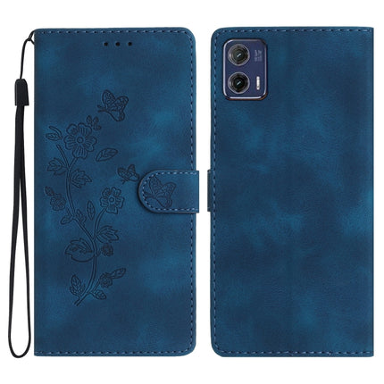 Flower Butterfly Embossing Pattern Leather Phone Case, For Motorola Moto G13, For Motorola Moto E13, For Motorola Moto G73, For Motorola Moto E22