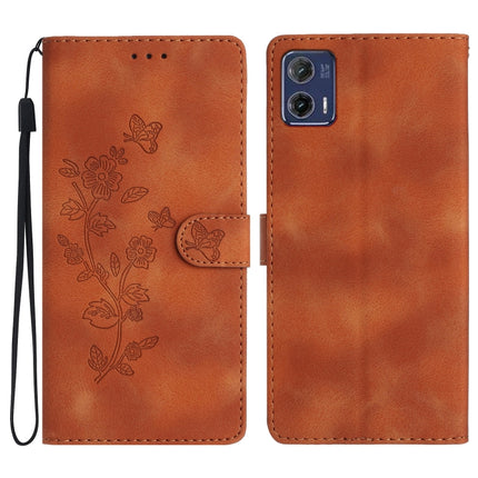 Flower Butterfly Embossing Pattern Leather Phone Case, For Motorola Moto G13, For Motorola Moto E13, For Motorola Moto G73, For Motorola Moto E22