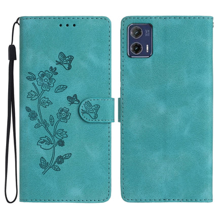 Flower Butterfly Embossing Pattern Leather Phone Case, For Motorola Moto G13, For Motorola Moto E13, For Motorola Moto G73, For Motorola Moto E22