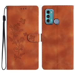 Flower Butterfly Embossing Pattern Leather Phone Case, For Motorola Moto G31 / G41, For Motorola Moto G60 / G40 Fusion, For Motorola Moto G10 / G20 / G30, For Motorola Moto G50