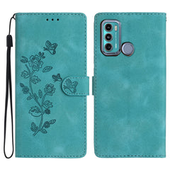 Flower Butterfly Embossing Pattern Leather Phone Case