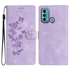 Flower Butterfly Embossing Pattern Leather Phone Case