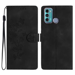 Flower Butterfly Embossing Pattern Leather Phone Case
