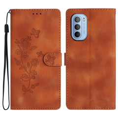 Flower Butterfly Embossing Pattern Leather Phone Case