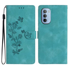 Flower Butterfly Embossing Pattern Leather Phone Case