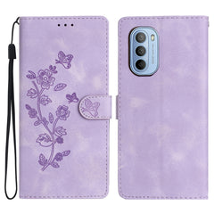 Flower Butterfly Embossing Pattern Leather Phone Case