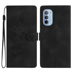 Flower Butterfly Embossing Pattern Leather Phone Case