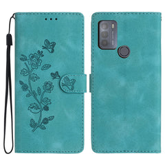 Flower Butterfly Embossing Pattern Leather Phone Case