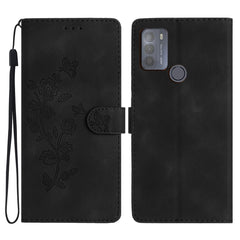 Flower Butterfly Embossing Pattern Leather Phone Case